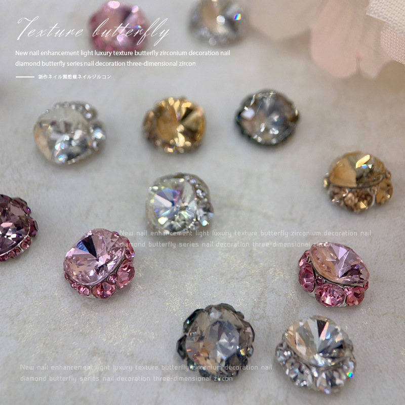 pile burst crystal moonshine irregular glass fat square nail ornaments